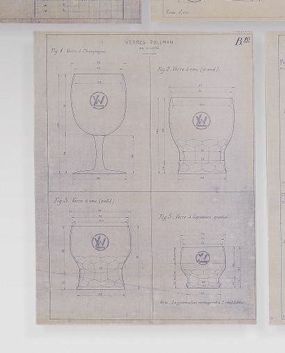 null TWO GLASSES OF PULMAN CAR

OF THE SLEEPING CAR COMPANY

Crystal, ovoid shape,...