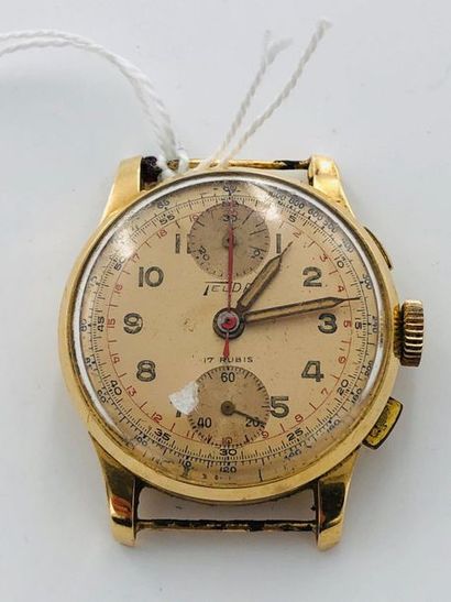 null Telda, men's watch in 18-carat gold (750 thousandths), circular case, hand-wound...