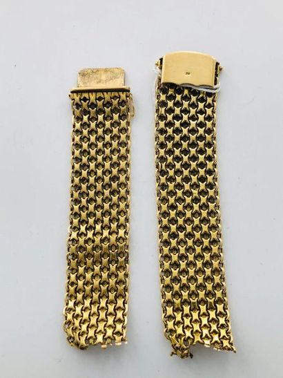 Bracelet à mailles articulées en or 18 carats...