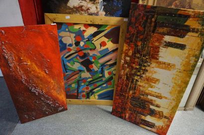 null Meeting of four great modern compositions: oils on canvas, oils on isorel