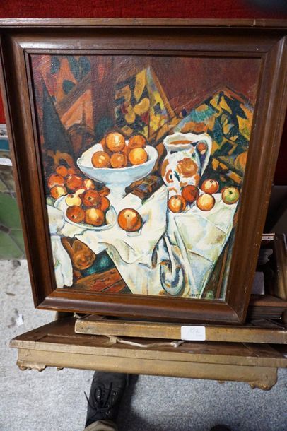 null Reunion of paintings: still life, view of Paris, countryside, reproductions,...