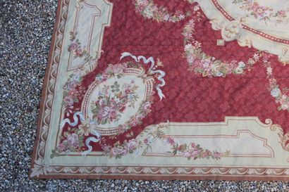 null *In the taste of the Soap Factory, large carpet with red background decorated...