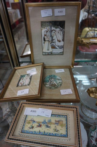 null Suite of 4 Persian miniatures.