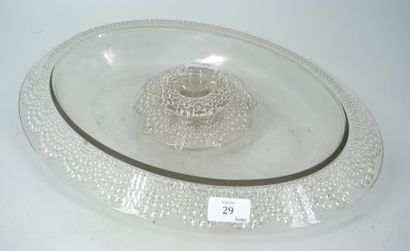 null LALIQUE Jardinière en verre moulé pressé de forme ovale, modèle SAINT-GALL créé...