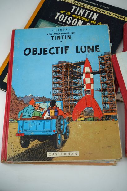 null Six albums de Tintin : Tintin en Amérique ; Objectif lune ; On a marché sur...