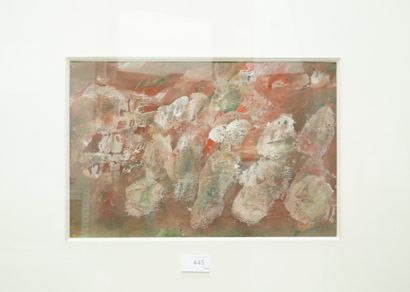 GÉRARD CYNE (1923-2006) 作文
纸上水粉画，右下角有签名和日期。
24 x 36 cm。