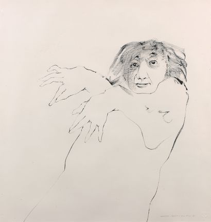 CARLOS POVEDA (né en 1940) Prestidigitatrice, 1975
strathmore纸上的油画。
这些形状是艺术家用画笔的手柄画出来的。
51...