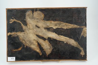 GÉRARD CYNE (1923-2006) Sans titre
Huile et sable sur toile.
41 x 23 cm.