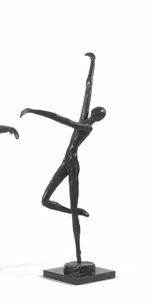 Colette MARCHAL-SIMON 
Danseur, 1971 - Bronze à patine brune, signé, daté et numéroté...