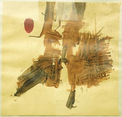 GÉRARD CYNE (1923-2006) 无题
纸上水粉画。
40 x 41 厘米。