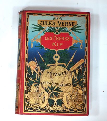Jules VERNE 
Les Frères Kip. Paris, Collection Hetzel, s. d. [1902]. Cartonnage rouge...