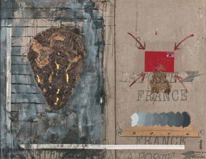 UNG KIM-LENG (né en 1958) The message transmitted A, 2001
Mixed media on canvas,...