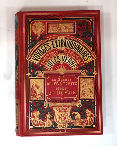 Jules VERNE - 威廉-斯托里茨的秘密。-- 昨天和明天。故事和短篇小说。巴黎，Hetzel收藏，1910年。
Léon BENETT、MYRBACH和ROUX的插图。
"Hetzel...