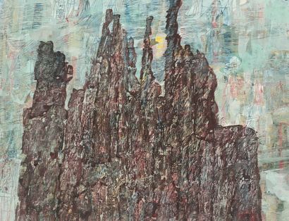 GÉRARD CYNE (1923-2006) 无题
纸上水粉画。
22 x 29 厘米。