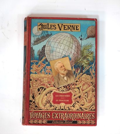 Jules VERNE - 黑印第安人。-- 大臣，随后是马丁-帕斯。Paris, J. Hetzel et Cie, s. d. 。[1891].多色平装书 "au...