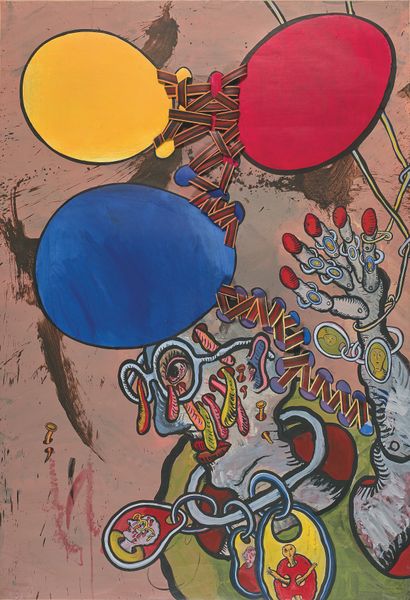 GUY HOUDOIN DIT ODON (1940-2017) Pantin baroque, 1974
纸上丙烯，彩色浮雕，装在画布上，右下角有签名和日期。
146...