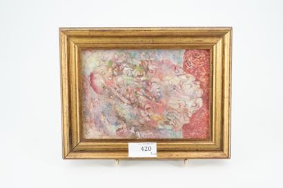 GÉRARD CYNE (1923-2006) Au mal aux dents (abstract composition)
Oil on canvas, dated...