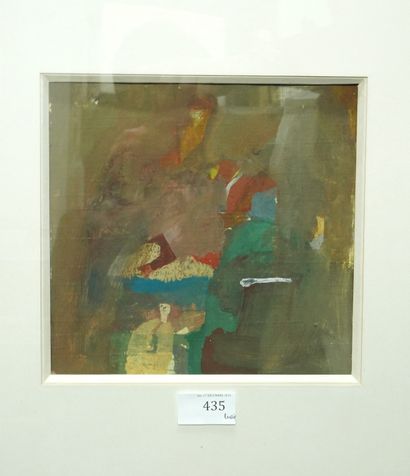 GÉRARD CYNE (1923-2006) 无题
布面油画。
19 x 20 cm。