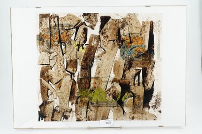 GÉRARD CYNE (1923-2006) 无题
纸上水粉和墨水。
31 x 36 厘米。