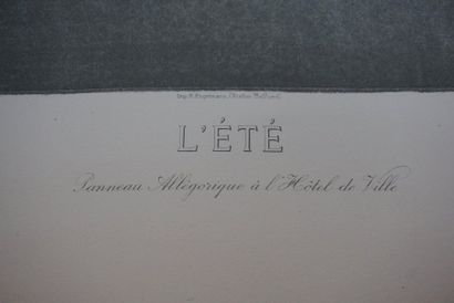 null Réunion de lithographies et reproductions : Puvis de Chavannes, affiches sur...
