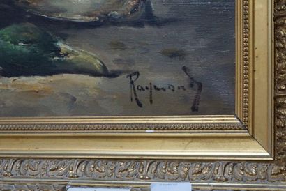 null Ecole française fin du XIXe siècle, deux natures mortes, huiles sur toile signées...
