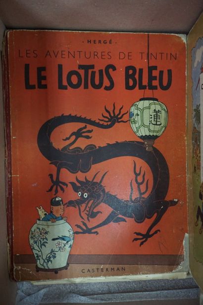null 8 volumes de Tintin éditions anciennes : les aventures de Tintin au Congo édition...