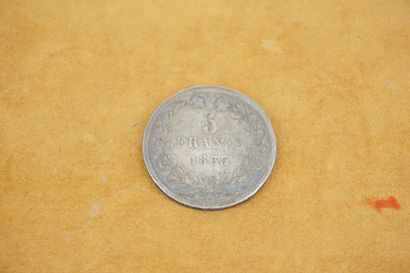 null Pièce de 5 franc en argent 1833 Louis-Philippe Ier.