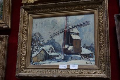 null F. Leclerc, Vue de village, 1886, huile sur toile, signée et datée en bas à...