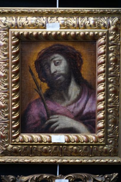 null Portrait du Christ, huile sur toile.