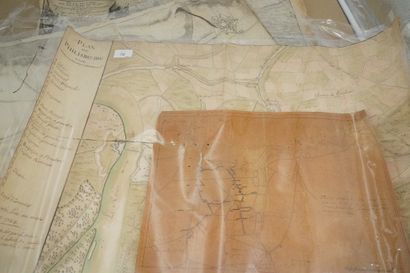 null Ensemble de plans anciens : plan du camp que prit l'armée des Alliés, 1695,...