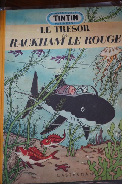 null Album Tintin - Le Trésor de Rackham le Rouge 4e plat B 6. Édition "au médaillon"...