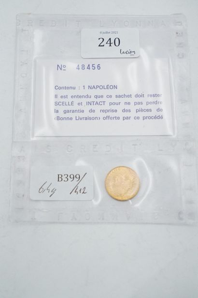 null Pièce de 20 francs or 1913. Poids : 6,4 grammes.