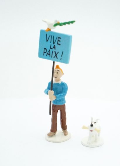 null Figurine en plomb – édition Moulinsart - Série 1 – Carte Vœux 1972 - Tintin...