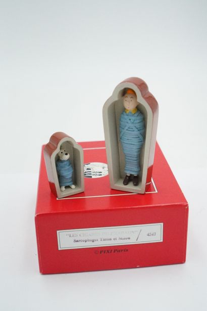 null Tintin – Pixi boîte rouge – Tintin et Milou sarcophage.