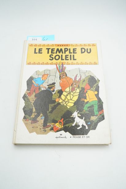 null Tintin - Le Temple du Soleil - Album Pop-hop 1969 au 4ème plat.