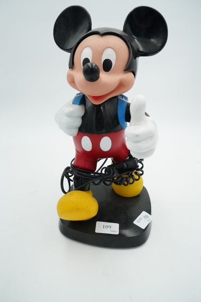 null Téléphone Mickey en plastique coloré, marque TYCO.