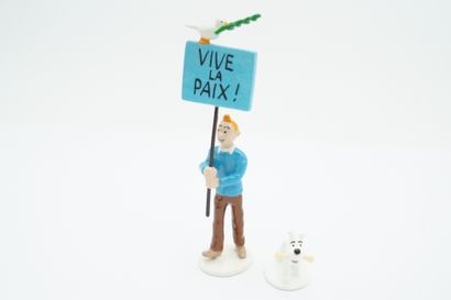 null Figurine en plomb – édition Moulinsart - Série 1 – Carte Vœux 1972 - Tintin...