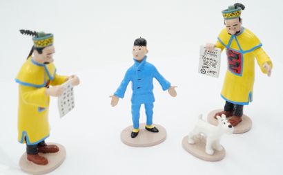 null Tintin – Edition Moulinsart – scène le mandat d’arrêt. boîte et certificat.