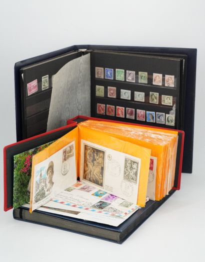 null Deux albums de timbres, EUROPE, Allemagne, Autriche, Espagne, Italie, Suisse,...