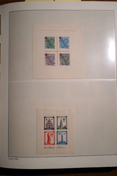 null 
ZONE FRANÇAISE, SAAR, MEMEL Emissions 1910/1960 : Collection de timbres neufs...