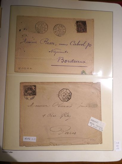 null 
FRANCE and FRENCH COLONIES: Nice set of letters and cancellations MARITIMES,...