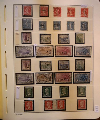 null 
 法国 1900/1940年发行的邮票：收藏新邮和已取消的邮票，价值良好，包括N°122, 148/155, 182, 257A, 262等，一些半现代字母，各种取消和品种。高价值

照片只反映了这个地段的一部分，更重要的是。...