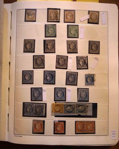 null 
FRANCE Issues 1849/1900: Collection of mint and cancelled stamps, all states,...