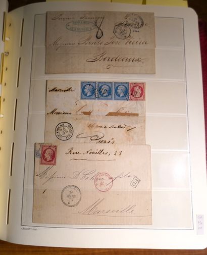null 
法国和法国殖民地: 一套精美的字母和注销邮票MARITIMES, FRENCH OFFICES, YEAR'S DAY，邮票为分离式。许多有趣的作品...