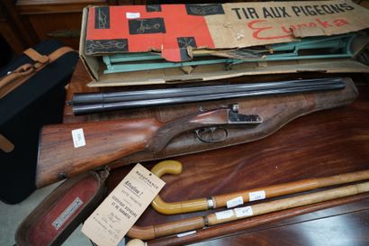 null Fusil de chasse, Manufacture Saint Etienne, calibre 12, canon juxtaposé. Un...