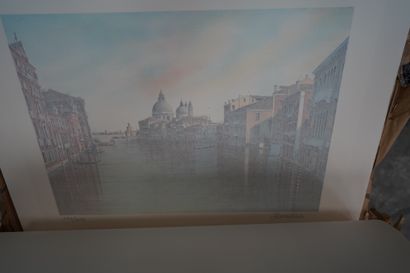 null DEVALLOIS, Suite de lithographie figurant des vues de Venise