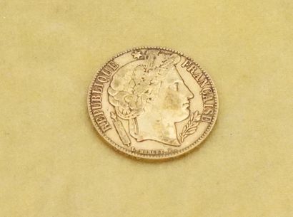 null Pièce de 20 francs or 1851. Poids : 6,3 grammes.
