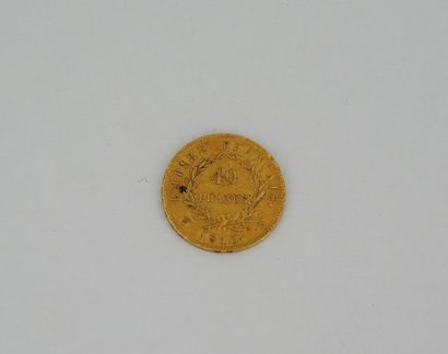 1810年W型40法郎金币一枚，拿破仑头像。重量：12.8克。