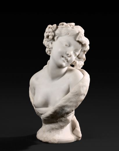 null D’APRÈS CLAUDE MICHEL DIT CLODION (1738-1814) - Buste de Bacchante - Sculpture...