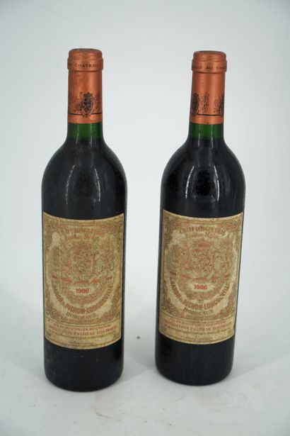null 两瓶 - PAUILLAC-MÉDOC - Château Longueville, Baron de Pichon-Longueville, 1986。-...
